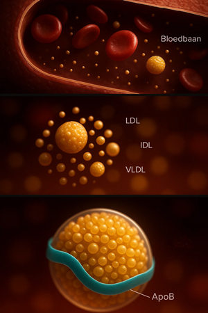 Bloedbaan ApoB, LDL, VLDL, IDL